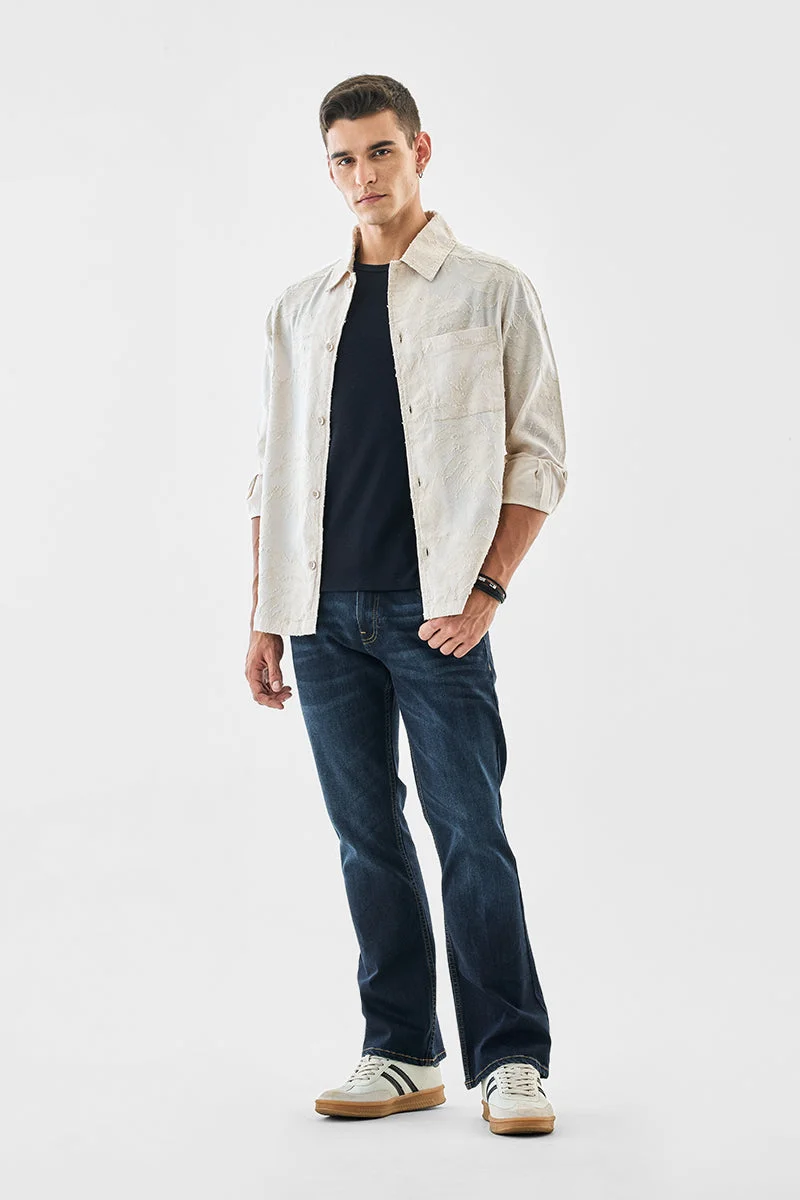 سنيتش Box Fit Jacquard Overshirt